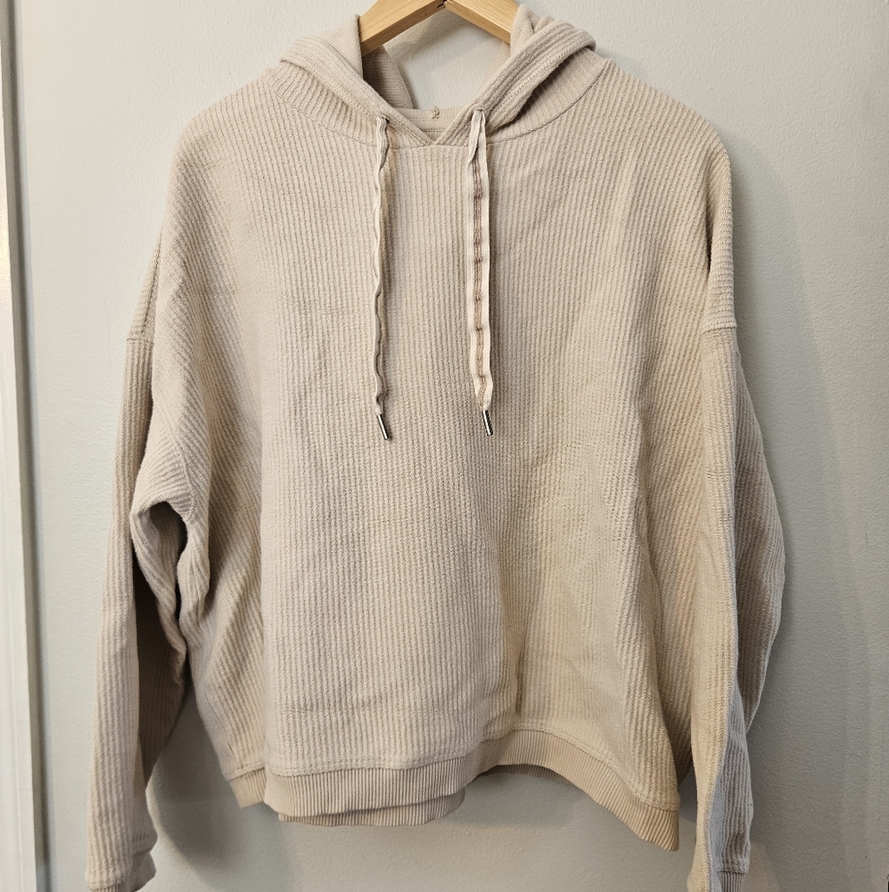 Aerie Light Tan Ribbed Sweater